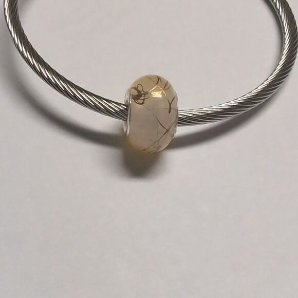 Yellow‎ Drizzled with Gold Charm for Pandora Style Bracelet - Picture 1 of 5